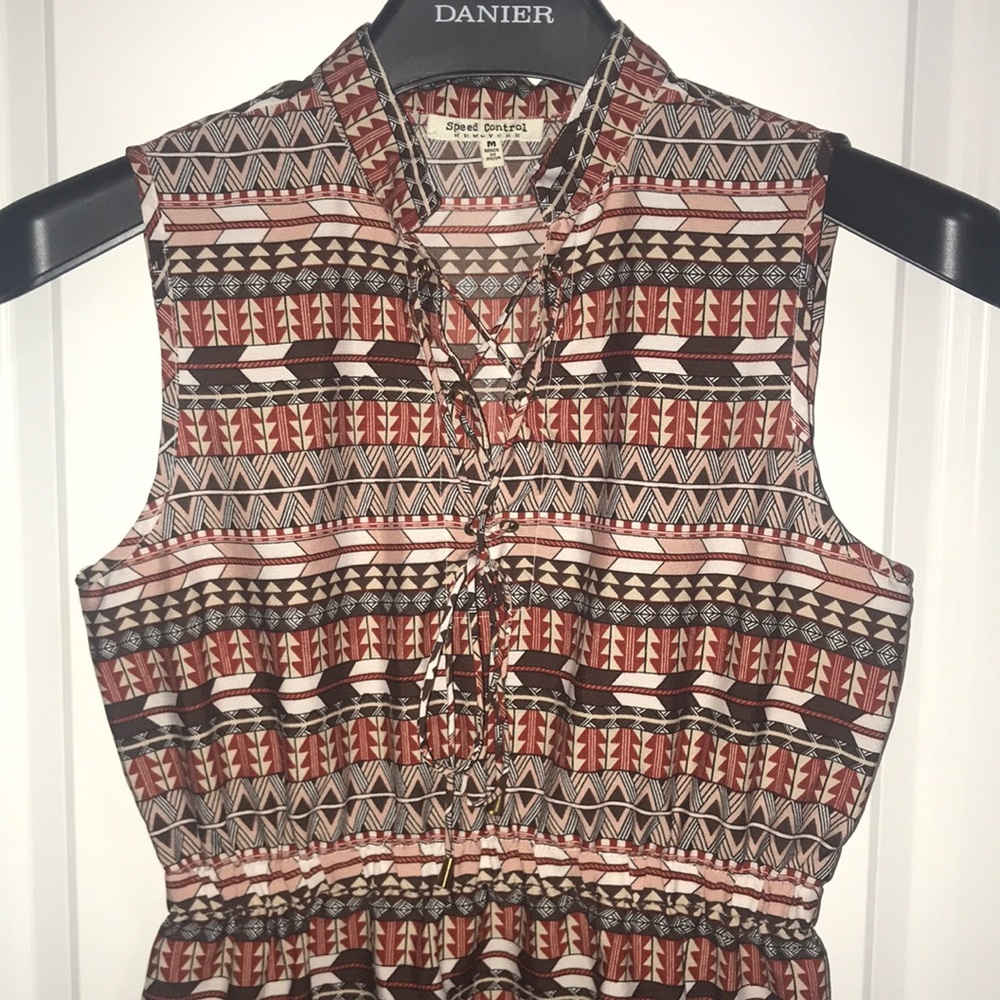 MultiColor Dress w/ Zipper Pockets